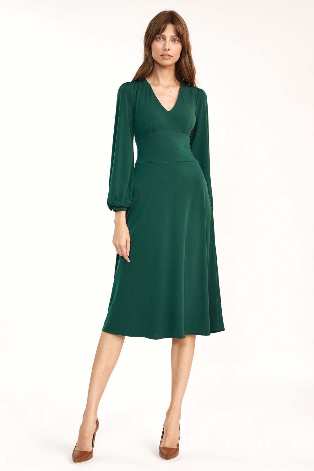 Denní šaty model 16975315 40 tmavě zelená - Nife