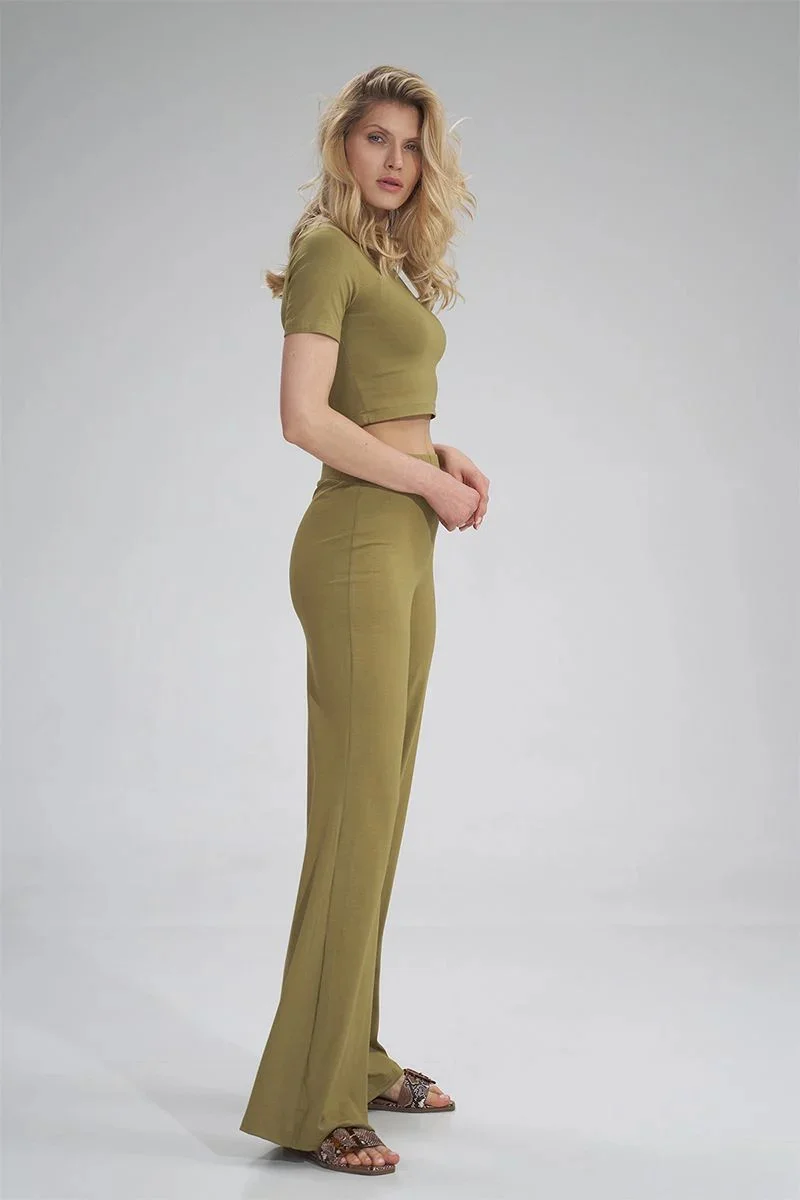 Dámské kalhoty M749 - Figl L-XL mintová-zelená (obrázek 11)