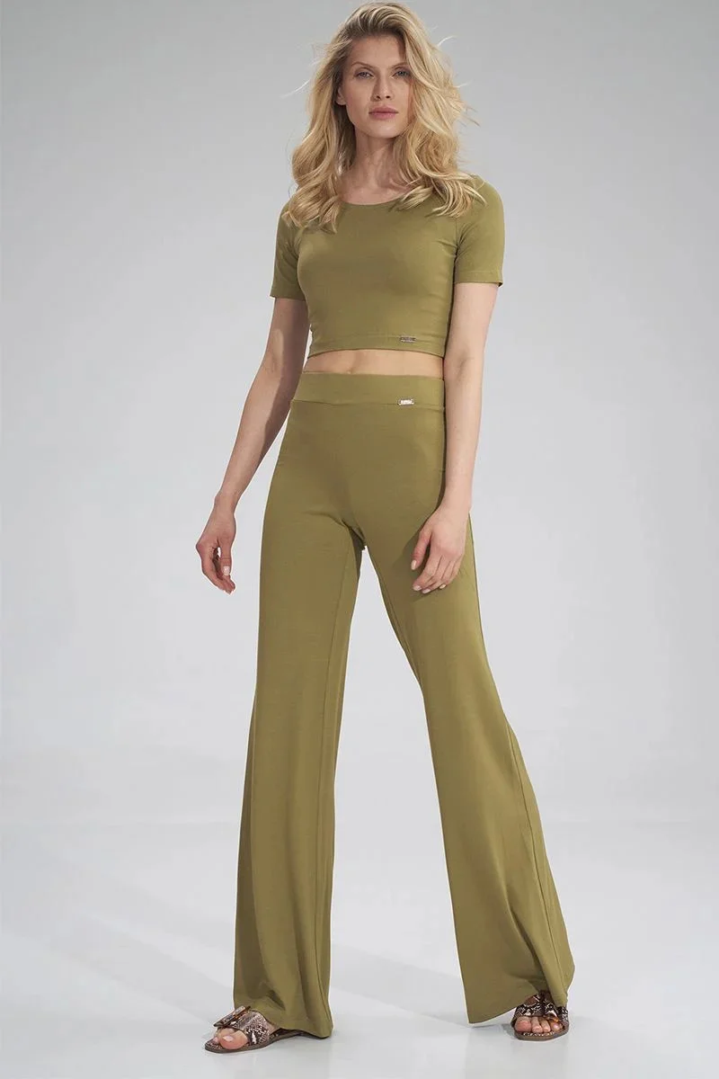 Dámské kalhoty M749 - Figl L-XL mintová-zelená (obrázek 9)