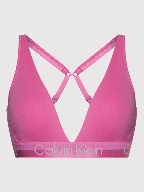 Dámská sportovní podprsenka QF6683E - TO3 - Hollywood růžová - Calvin Klein XS růžová
