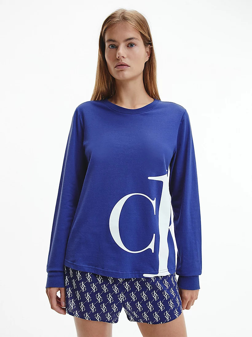 tričko na spaní Tmavě modrá model 17057985 - Calvin Klein Velikost: L, Barvy: tm.Modrá