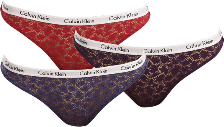 Krajkové brazilky 3pack Mix barev XS směs barev model 17057991 - Calvin Klein