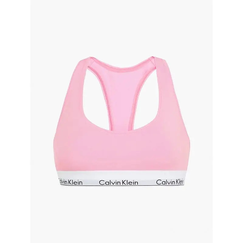 Sportovní podprsenka F3785E - TOE - Pastelově růžová - Calvin Klein S pastelově růžová