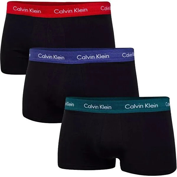 Levně Boxerky 3pcs U2664G - WHJ - černá s barevným obvodem - Calvin Klein Mix barev M