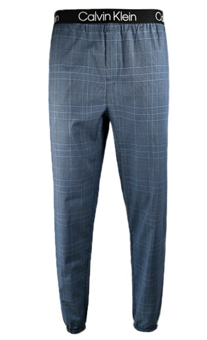 Pánské jogger kalhoty - NM2182E - V7G - modrá - Calvin Klein Velikost: M, Barvy: modrá-karo
