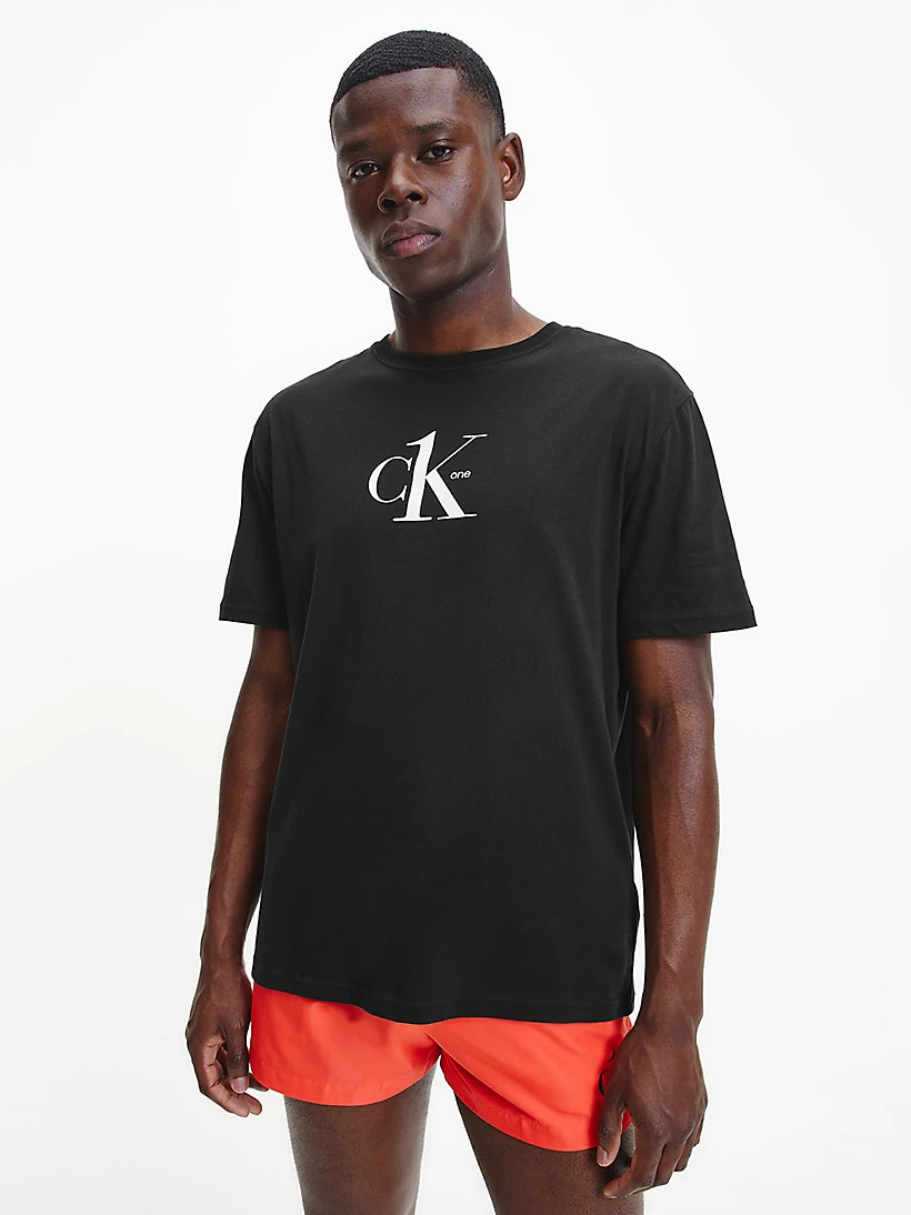 Pánske tričko KM0KM00757 - BEH čierna - Calvin Klein L čierna