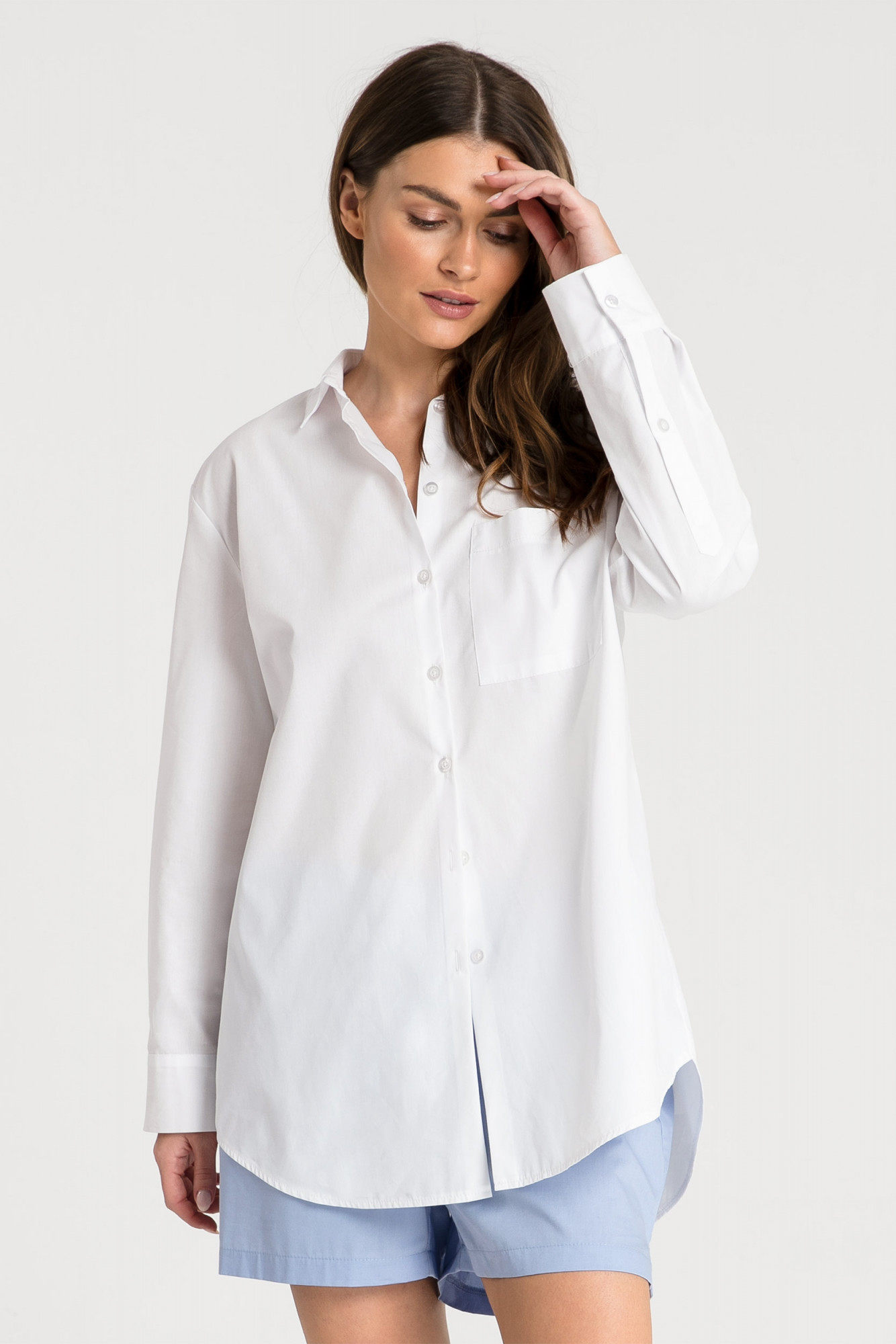 Košile LA079 - Lalupa XL bílá