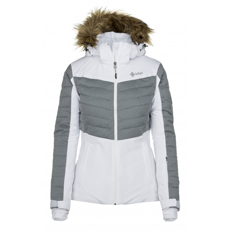 Dámská lyžařská bunda Breda-w - Kilpi 34 bílá s šedou