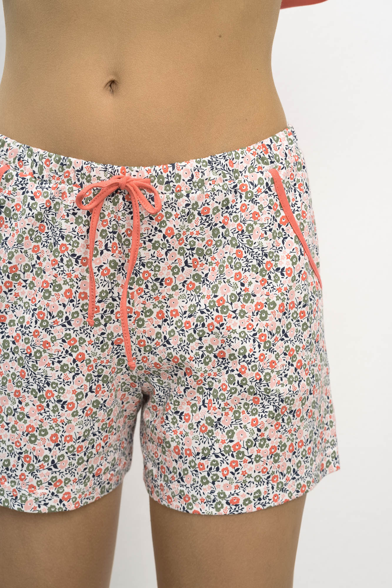 Dámské krátké pyžamo babydoll 16242 - Vamp M růžovo-zelená