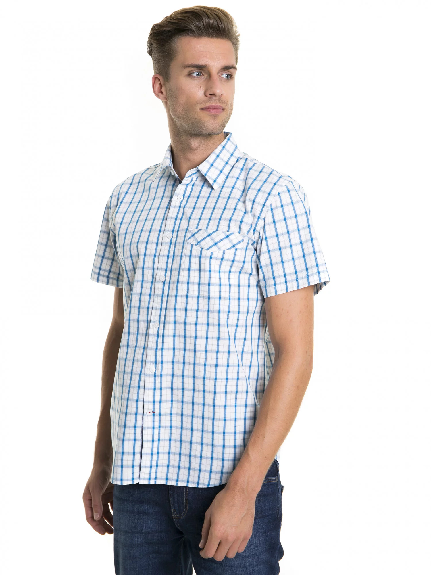 Košile s krátkým rukávem Big Star 141658 Blue-422 XL (obrázek 3)