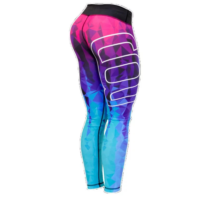Dámské fitness legíny Six Deuce Oceana - fialová/růžová/modrá - Litexo S