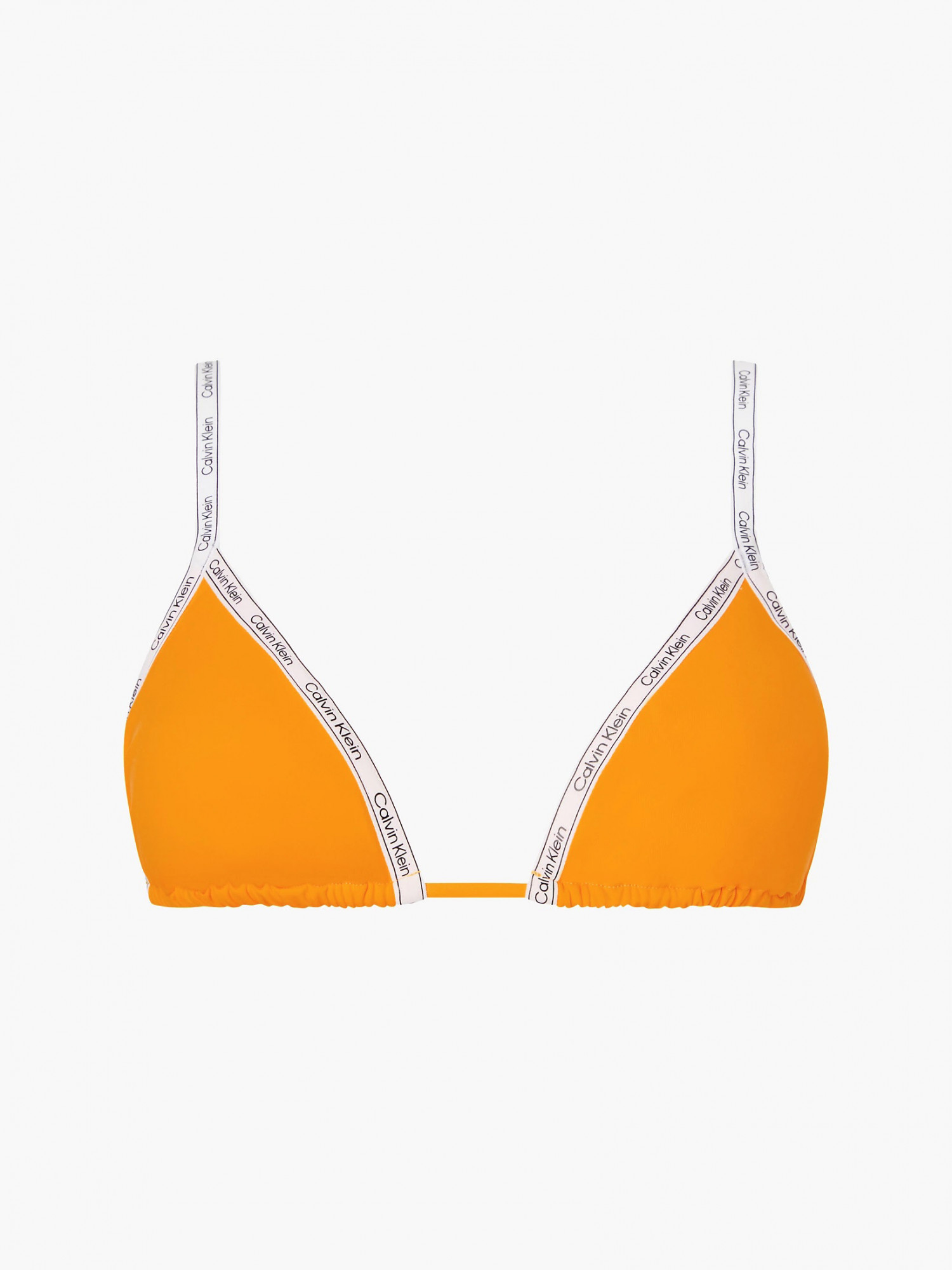 Vrchní díl plavek KW01604 ZEG oranžové - Calvin Klein M oranžová-bílá