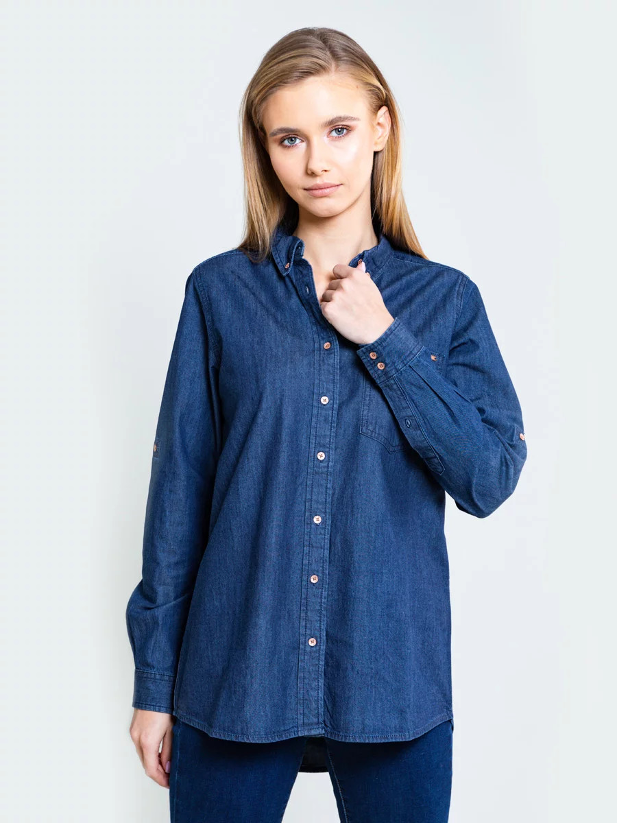 Big Star Košile s dlouhým rukávem 145676 Dark Jeans-603 XL jeans (obrázek 4)