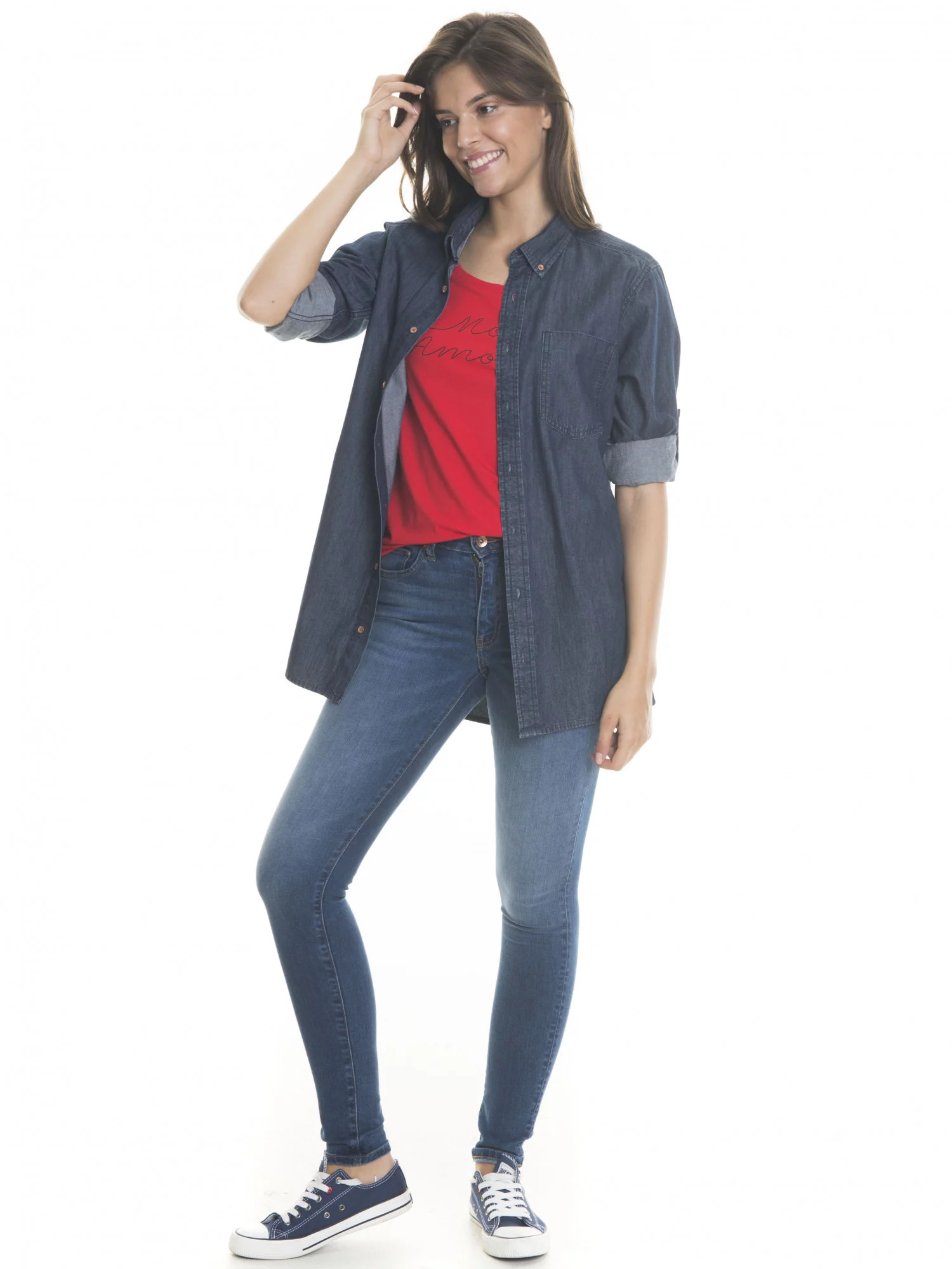 Big Star Košile s dlouhým rukávem 145676 Dark Jeans-603 XL jeans (obrázek 8)