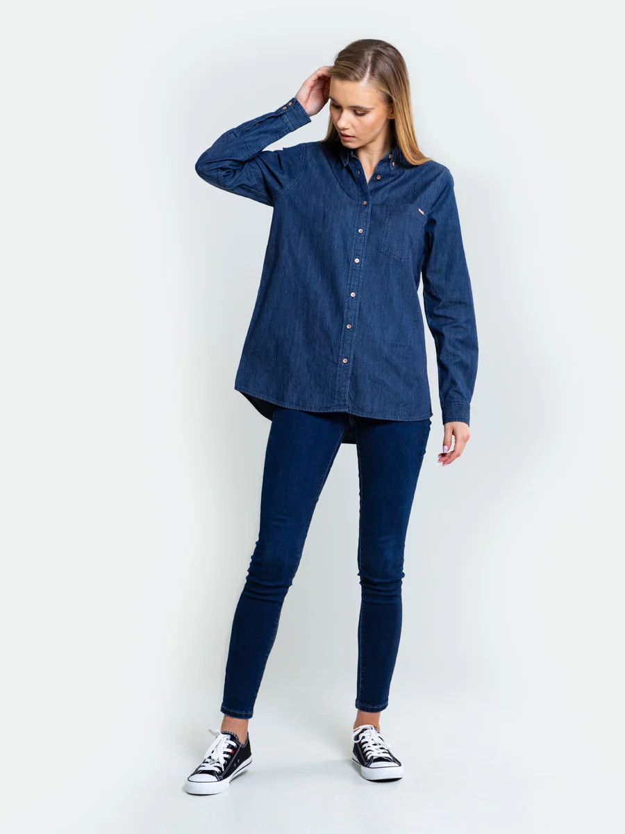 Big Star Košile s dlouhým rukávem 145676 Dark Jeans-603 XL jeans (obrázek 5)