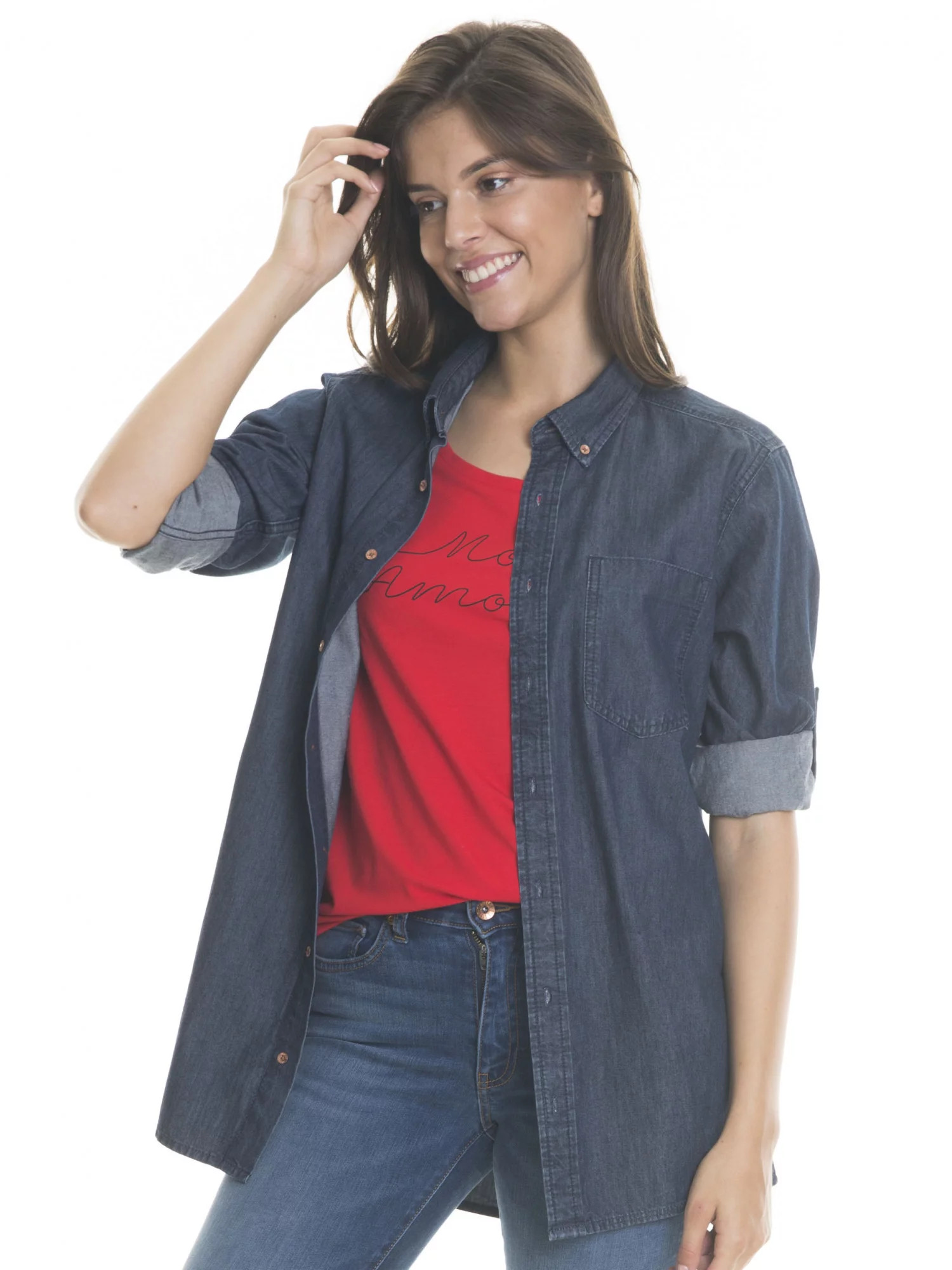 Big Star Košile s dlouhým rukávem 145676 Dark Jeans-603 XL jeans (obrázek 7)