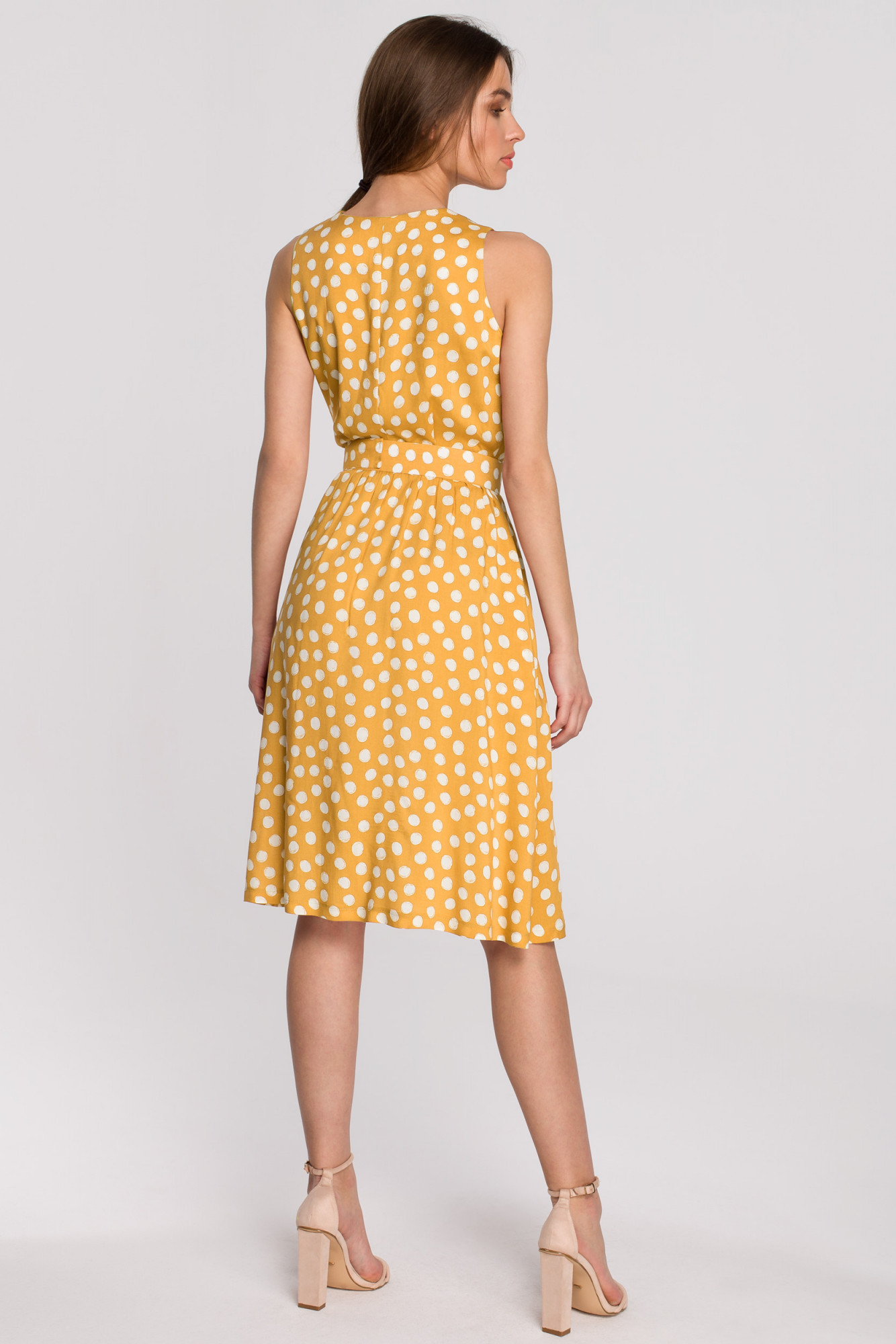 Dámské šaty model 17201595 - STYLOVE Velikost: M, Barvy: Žlutá