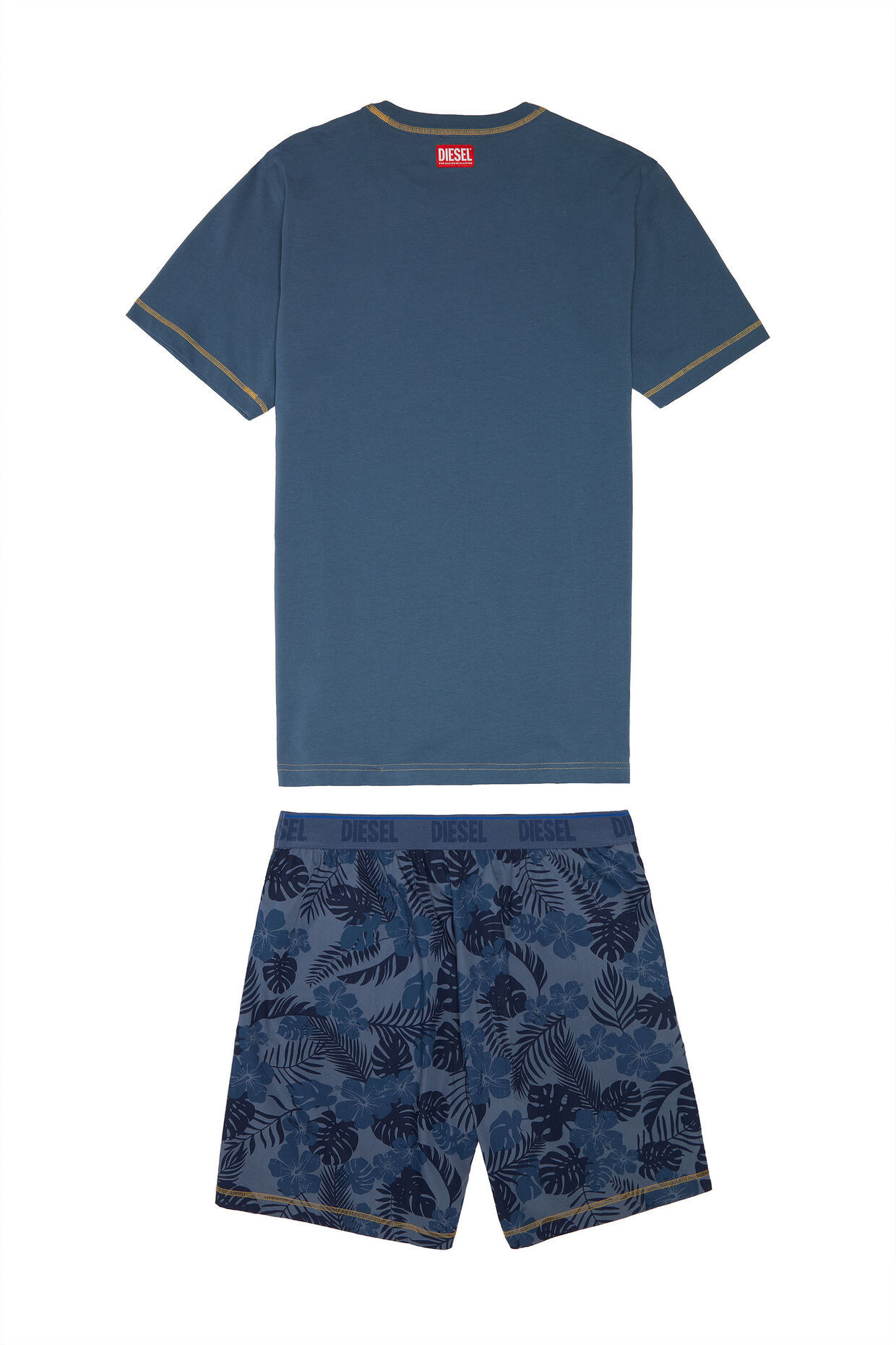 Pánské pyžamo A05143 - 0NCAS 8IX modrá - Diesel XL modrá-vzor