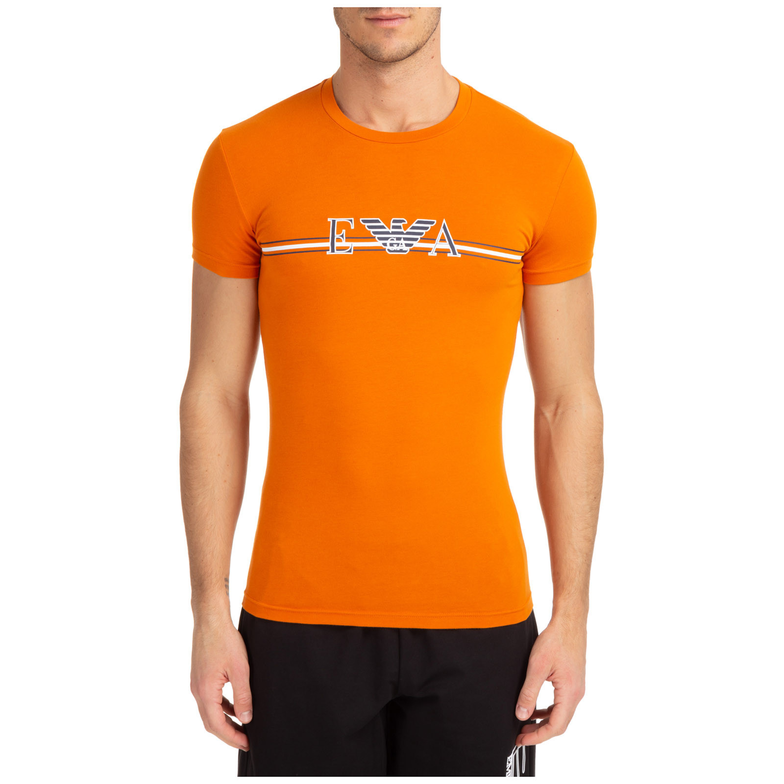 Pánské triko krátký rukáv M oranžová model 17296096 - Emporio Armani