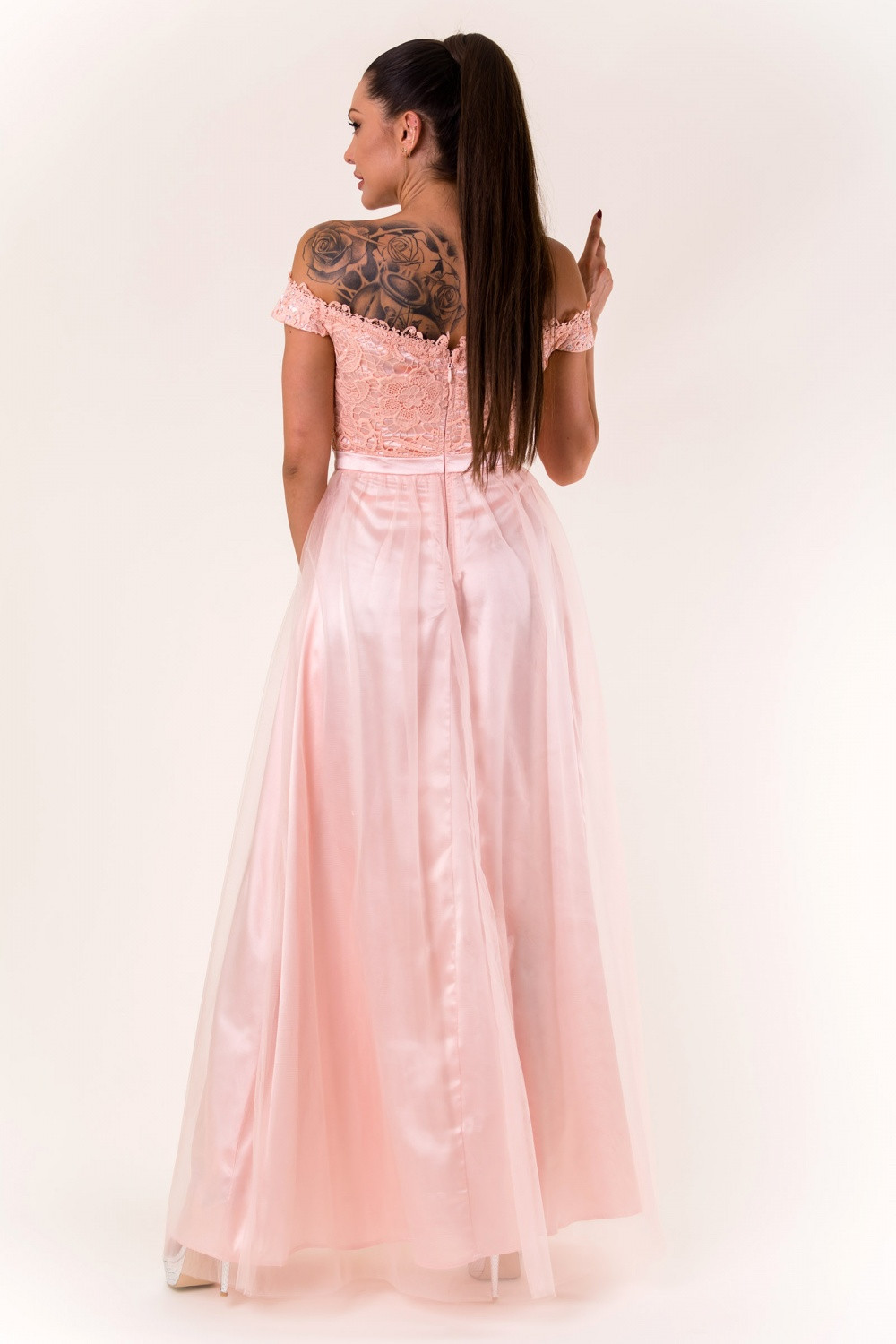 Dámské šaty HM2197 - YourNewStyle L pudrovo-růžová