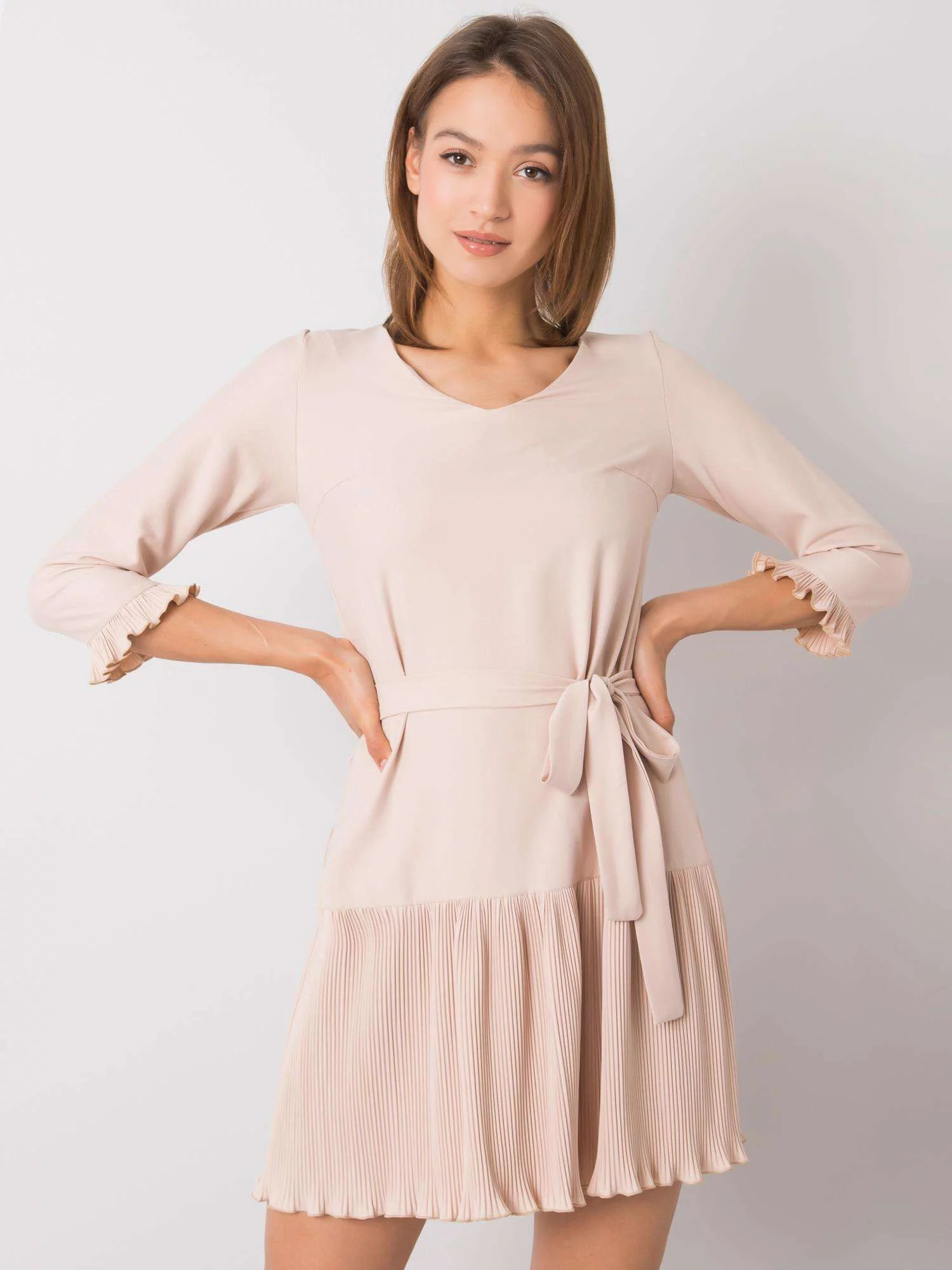 Šaty - LK SK 507733.80P - FPrice khaki 36 (obrázek 3)