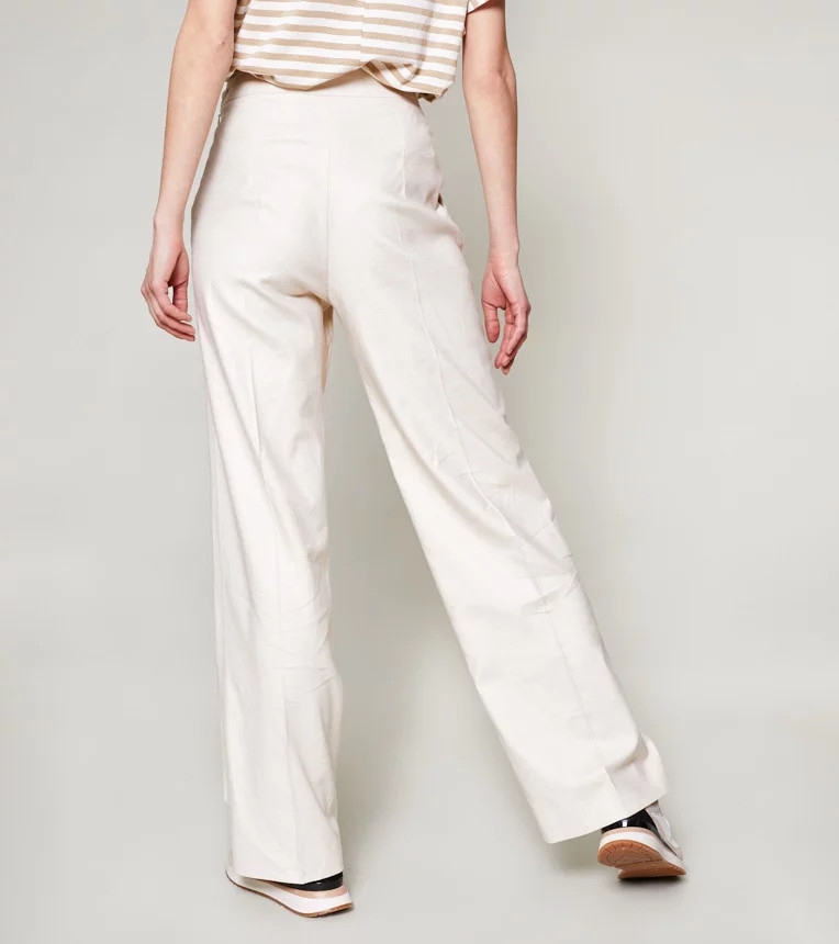 Dámské kalhoty 017611 Selen - Clickfashion smetanová 42 (obrázek 5)