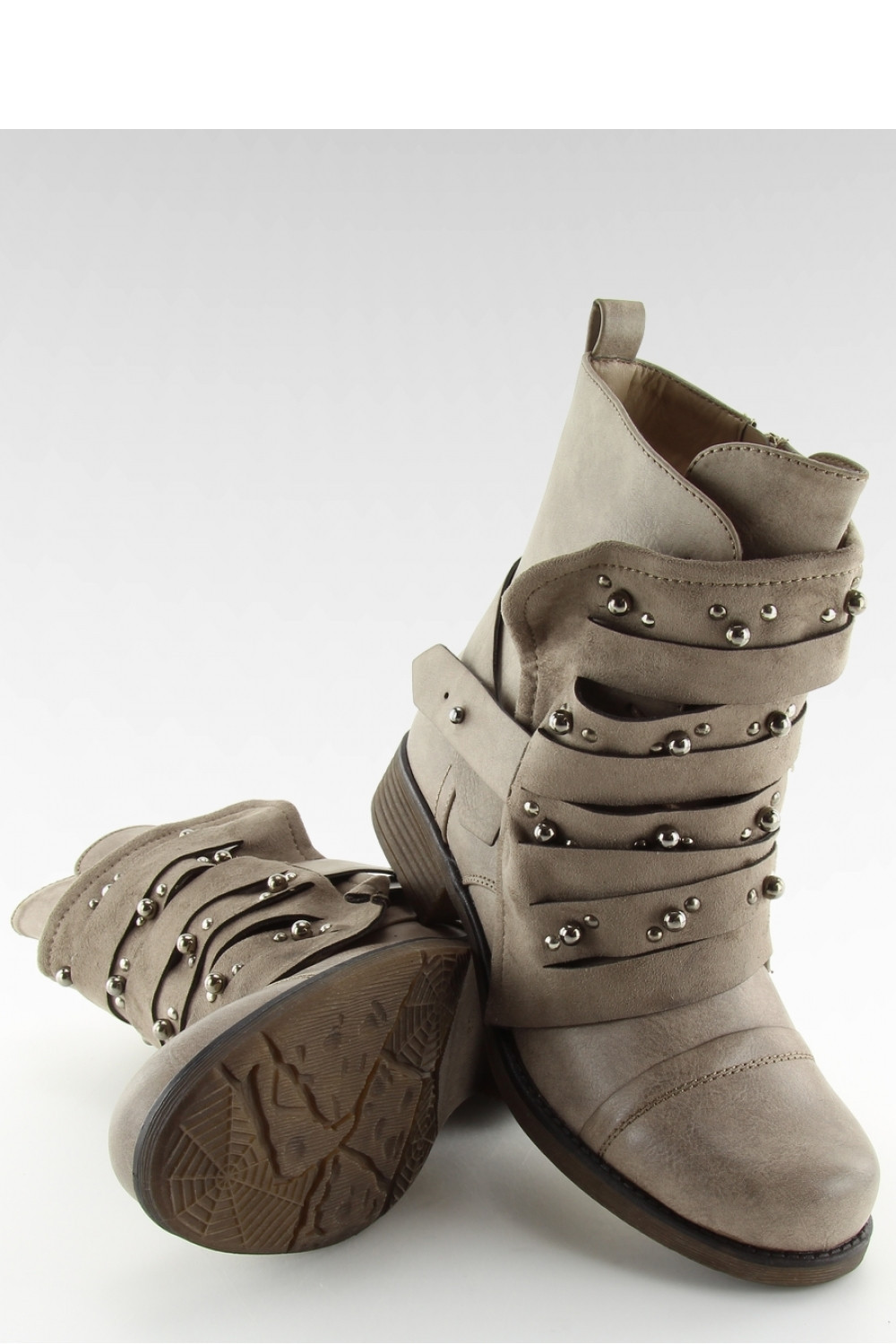 Dámské kotníkové boty model 17675663 - Inello Velikost: 37, Barvy: khaki-béžová