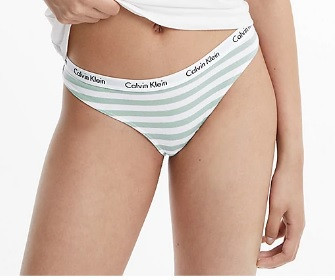 Dámské kalhotky model 17835561 - Calvin Klein Velikost: L, Barvy: bílo-zelená