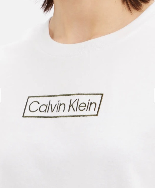 Dámský kraťasový set - QS6804E 0SR bílá/khaki - Calvin Klein bílá/khaki L