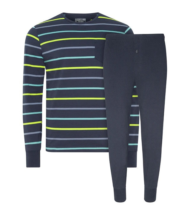 Pánské pyžamo model 17779789 - Jockey Velikost: M, Barvy: tm.modrá-zelená