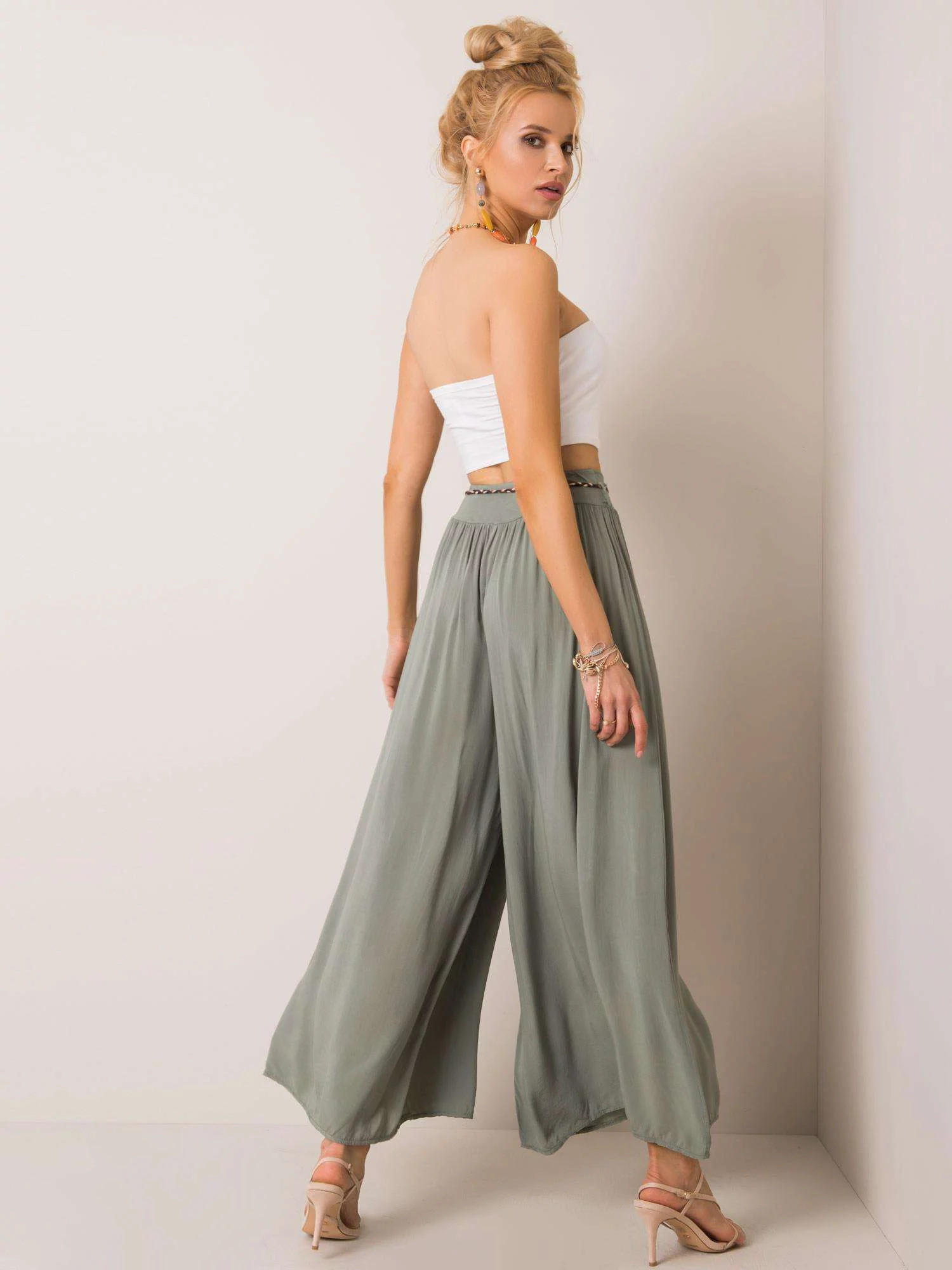 Dámské široké kalhoty BI 81733 - FPrice beige L (obrázek 6)