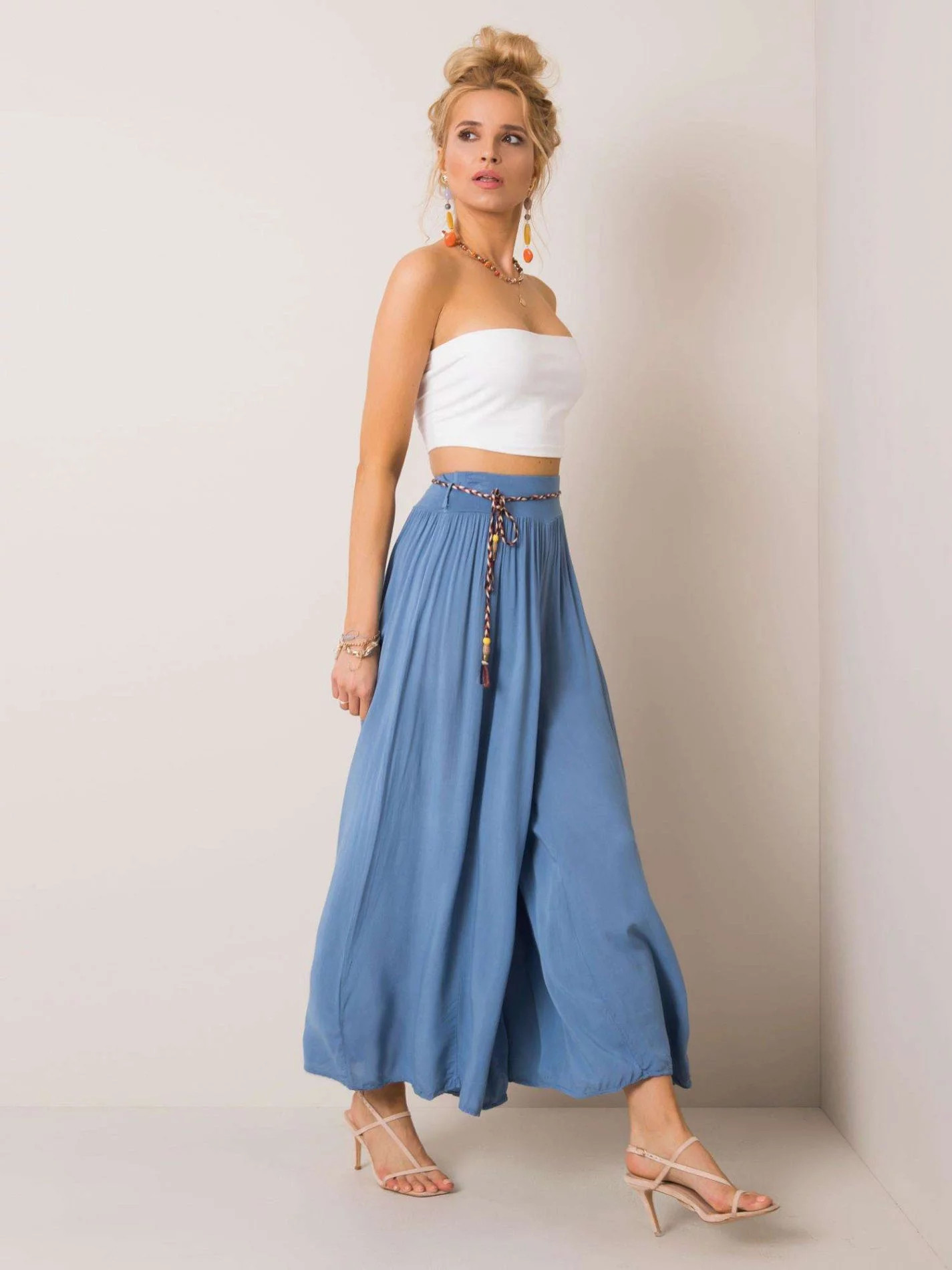 Dámské široké kalhoty BI 81733 - FPrice beige L (obrázek 8)