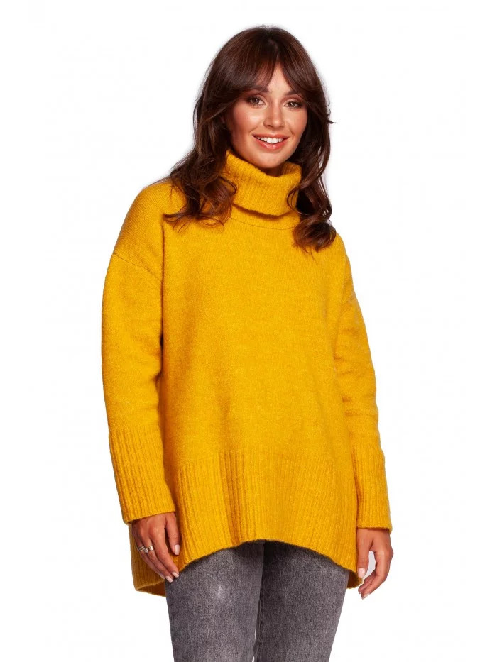 Mikina s rolákem a pulovrem BK086 - BeWear L/XL Žlutá (obrázek 7)