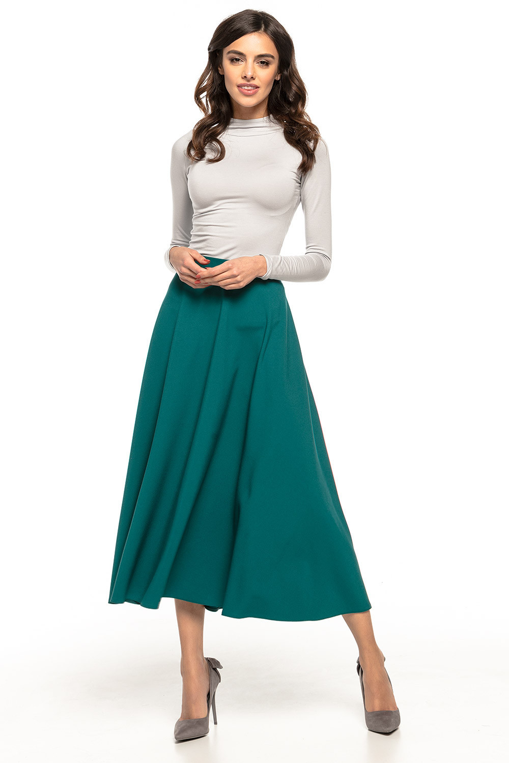 Dámská sukně model 17923106 smaragdová 40/L - Tessita