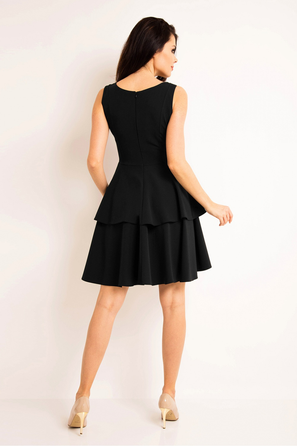 Denní dámské šaty A163 - Awama černá XL-42