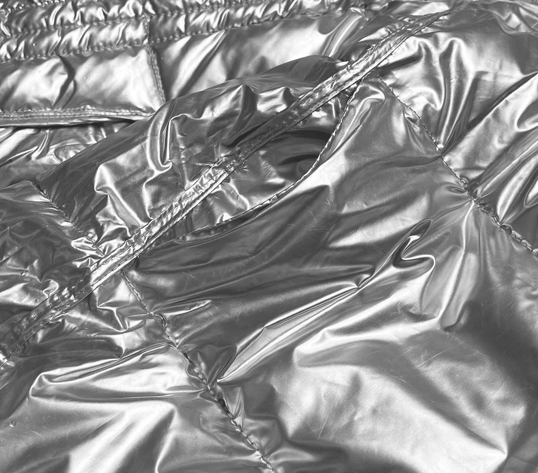 Dámská oboustranná metalická zimní bunda P21-7901 - Minority tm. modrá/béžová S (obrázek 6)