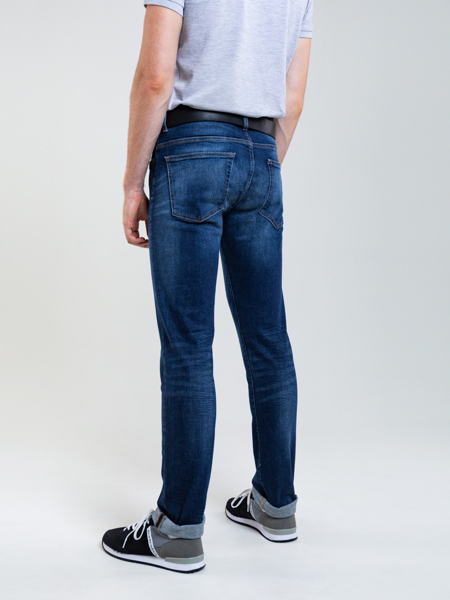 Levně Pánské slim jeans kalhoty Tobias 110263 - Big Star jeans-modrá 32/34