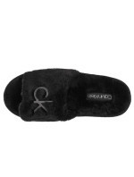Dámské domácí pantofle SLIPPER SANDAL FUR W HW0HW00634-BAX - Calvin Klein černá 36