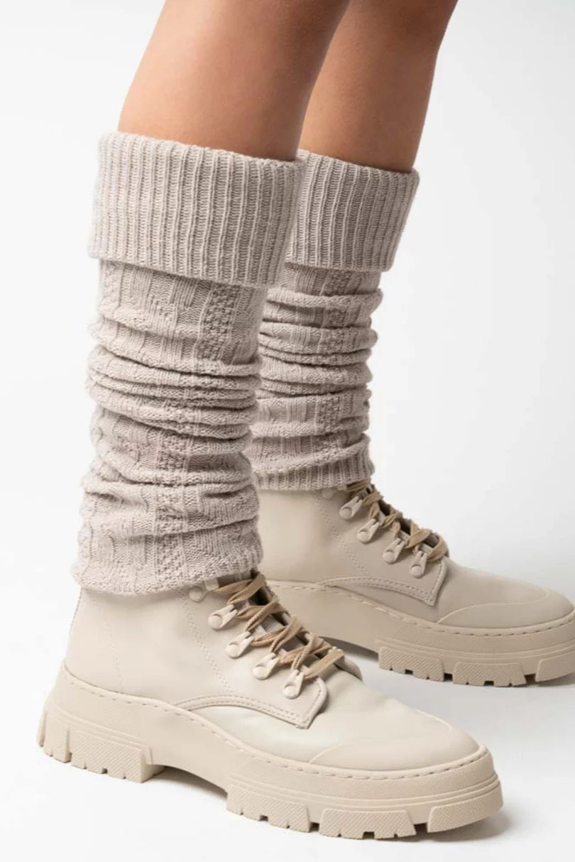 Dámske vlnené legíny 095 Beige - Steven one size béžová