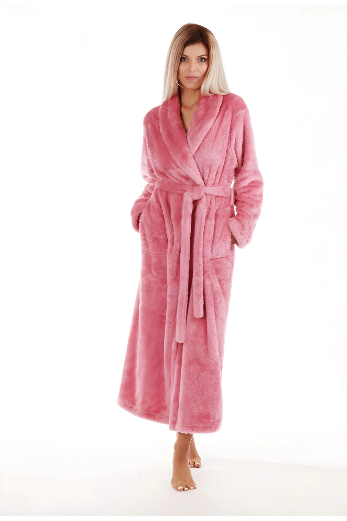 Dámsky župan LILLY extra so šálovým golierom 2120 3352 staroružový - Vestis XL