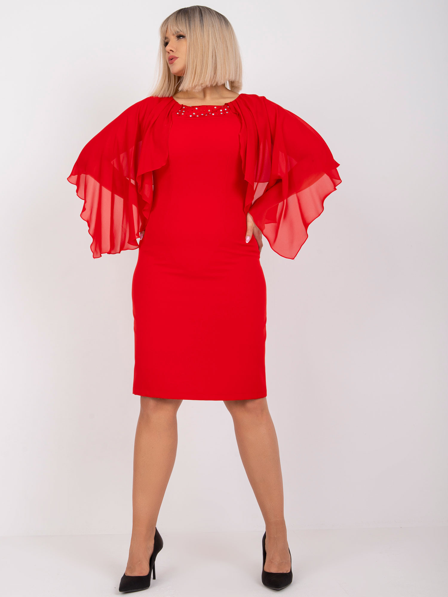 Dámské šaty NU SK model 18052483 červená červená 48 - FPrice