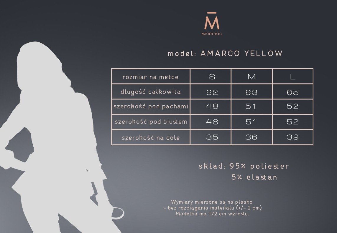 Dámská halenka Amargo žlutá - Merribel L