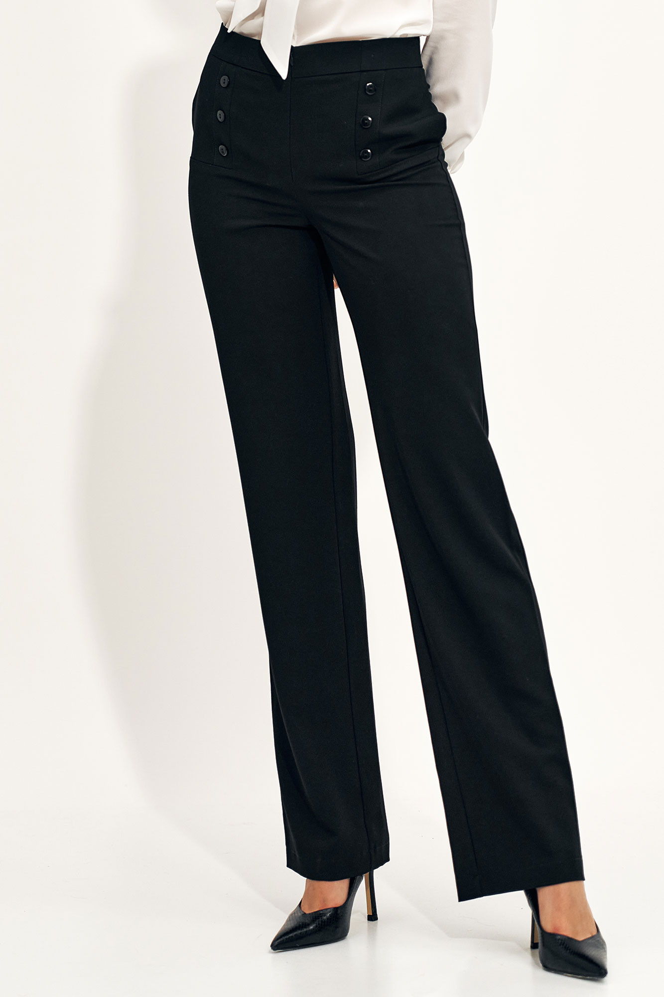 Kalhoty dámské model 18132992 černé černá 42 - Nife