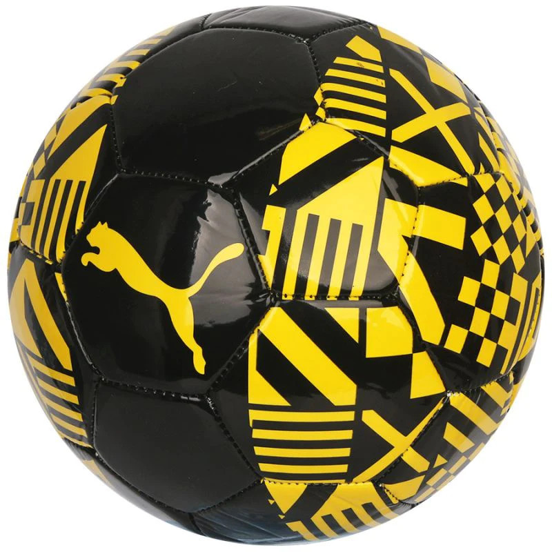 Levně Fotbalový míč UBD 083795 Dortmund - Puma černá se žlutou one size