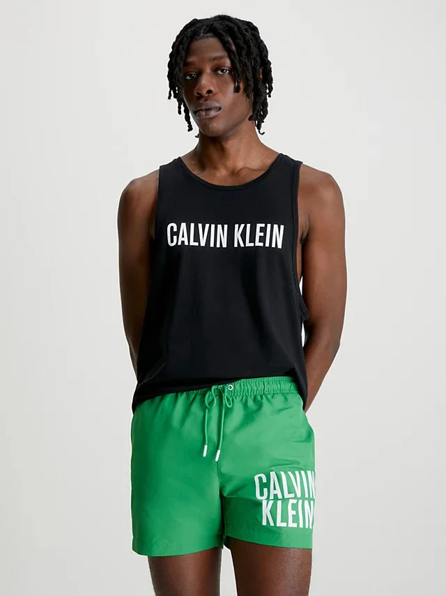 Pánské plážové tílko KM0KM00837 BEH černá - Calvin Klein XL (obrázek 4)