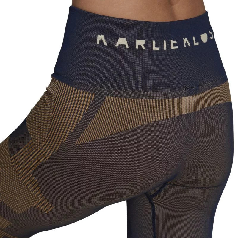 Dámské legíny HB1436 Karlie Kloss tmavě modrá-hnědá - Adidas tm.modrá-béžová L (obrázek 4)