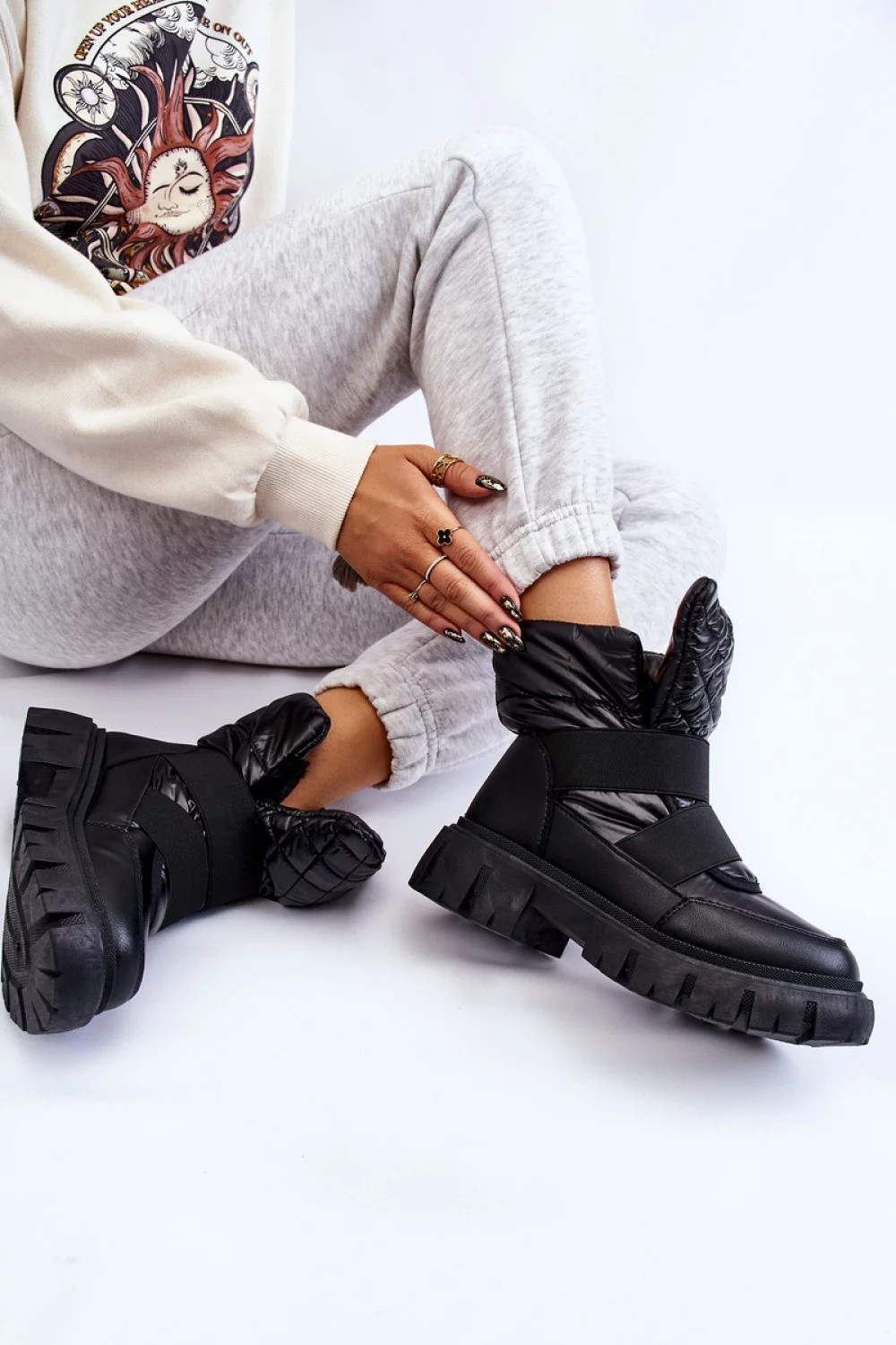 Dámské zateplené kotníkové SG-175B - Mix Feet černá 37 (obrázek 3)