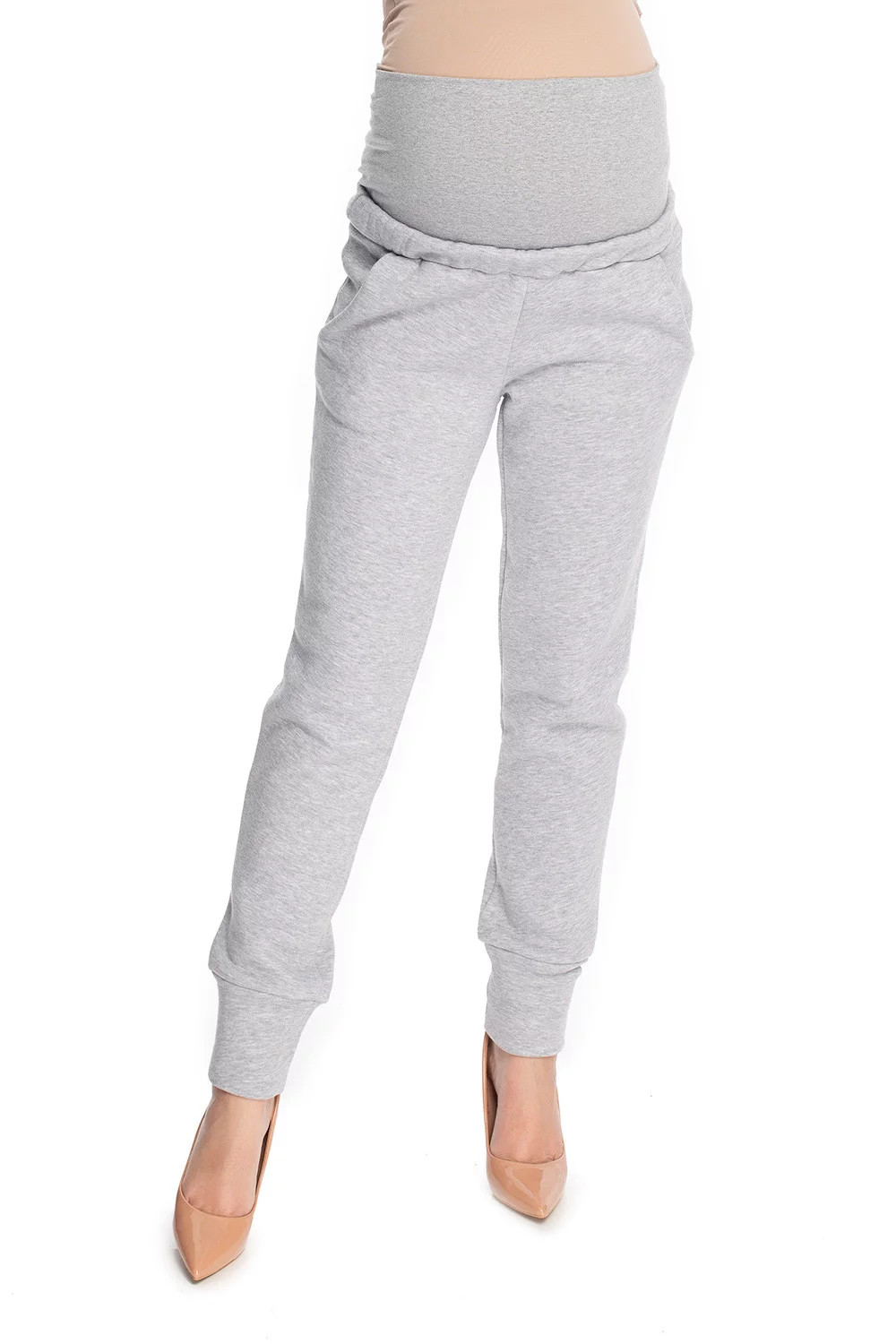 Dámské těhotenské kalhoty 0173 Šedá - PeeKaBoo šedá L/XL (obrázek 3)