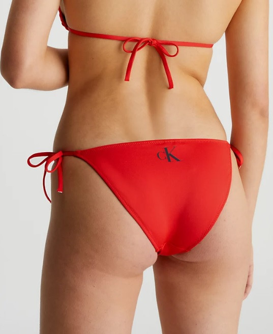 Dámský spodní díl plavek KW01988 XNE červená - Calvin Klein červená M