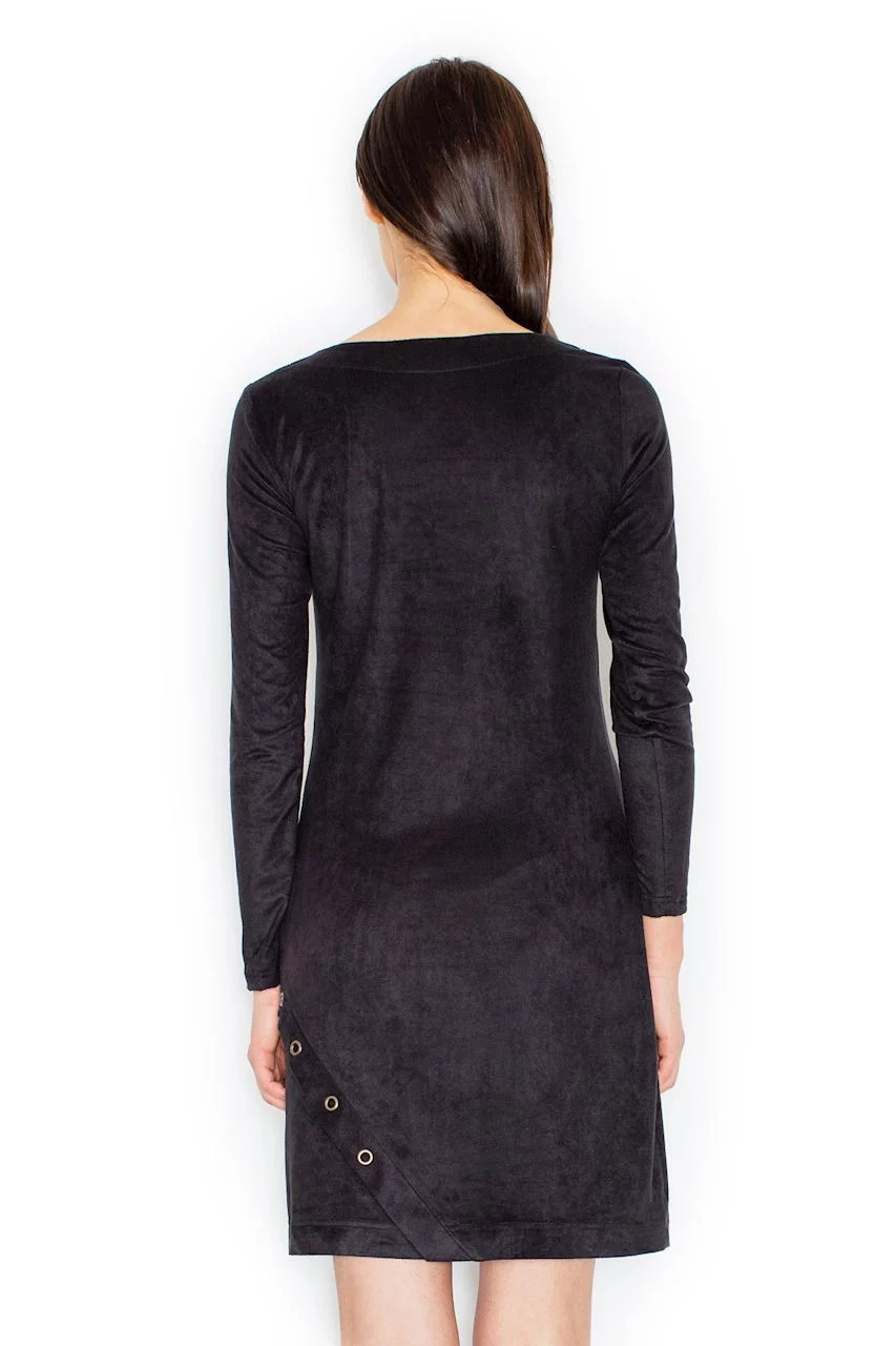 Dámské šaty M455 černé - Figl XL (obrázek 3)